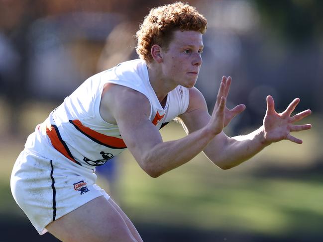 NAB League. Calder Cannons vs Western Jets at Craigieburn. 20/06/2021.   Flynn Lakey   .  Pic: Michael Klein