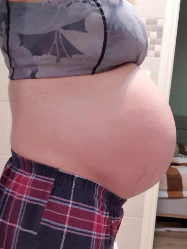 Anna Hamer shared weekly “bumpies” - images of her growing belly. Picture: supplied