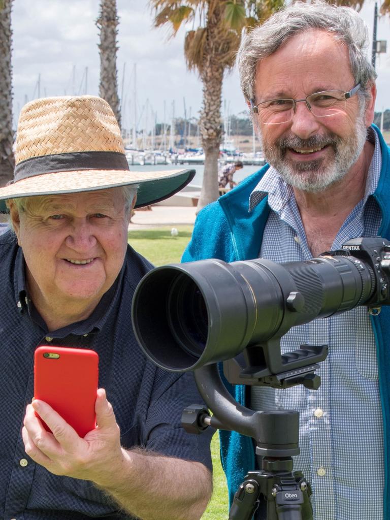 Backyard Bird Watching authors Ron Smith, left, and photographer Bob Winters, would like to see bird watching encouraged as part of Australia’s Covid recovery.