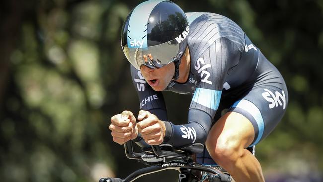 Richie Porte in action for Team Sky during the first stage of the Criterium du Dauphine.