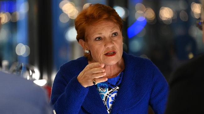 Senator Pauline Hanson, Leader of the Pauline Hanson's One Nation party. Lyndon Mechielsen/The Australian