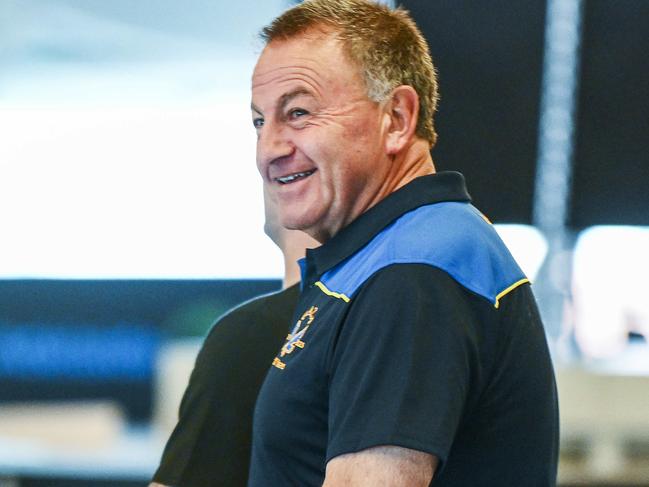 President of GAZA Football club Don Rosella arrives for the Gaza Football Club appeal  for years of salary cap breaches dating back to 2018 at the SANFL Tribunal at Adelaide Oval Monday,February,5,2024.Picture Mark Brake