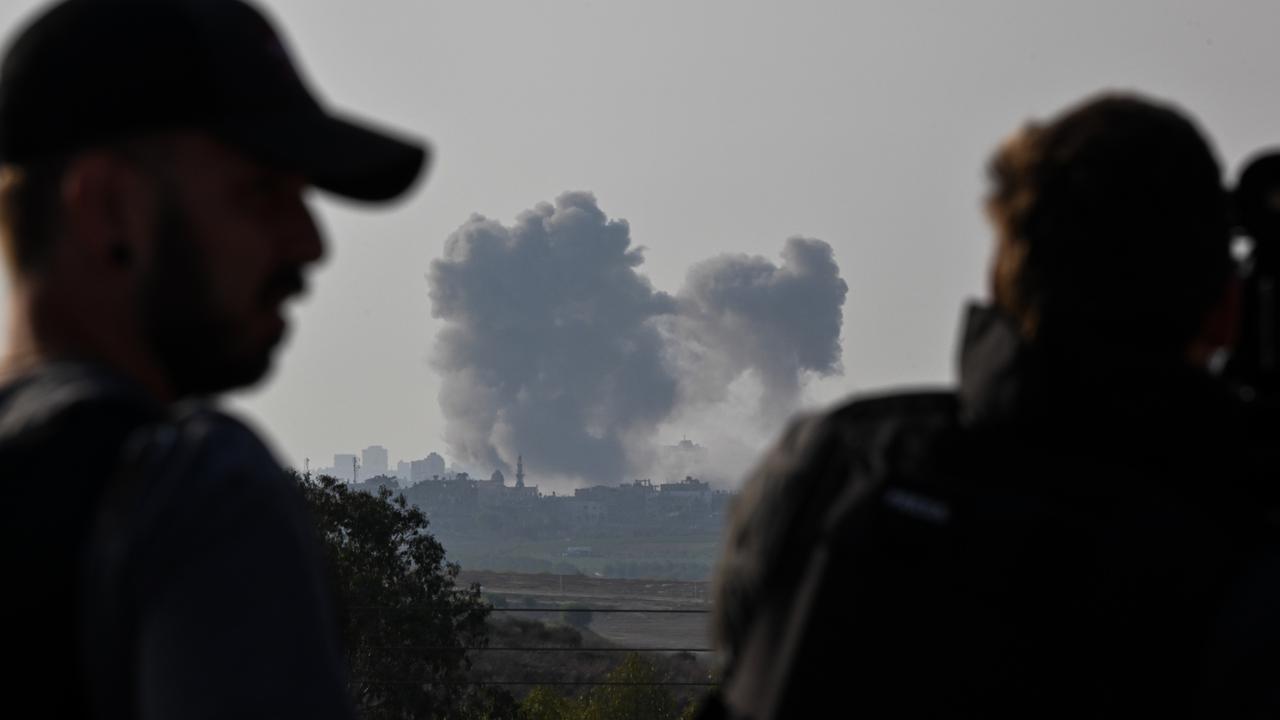 IDF strikes on buildings in Gaza City. Picture: Alexi J. Rosenfeld/Getty Images