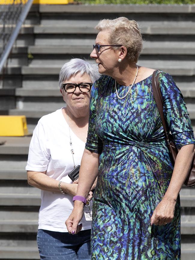 Sue Neill-Fraser supporter Rosie Crumpton-Crook and her former lawyer Barbara Etter after Monday’s Court of Criminal Appeal hearing.