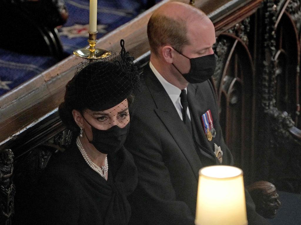 Prince William and Kate at the service. Picture: AFP