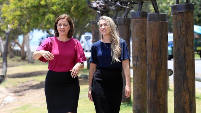 LNP Leader Deb Frecklington at a media conference to announce her partyÕs candidate Laura Gerber in the forthcoming Currumbin by-election. Pics Adam Head