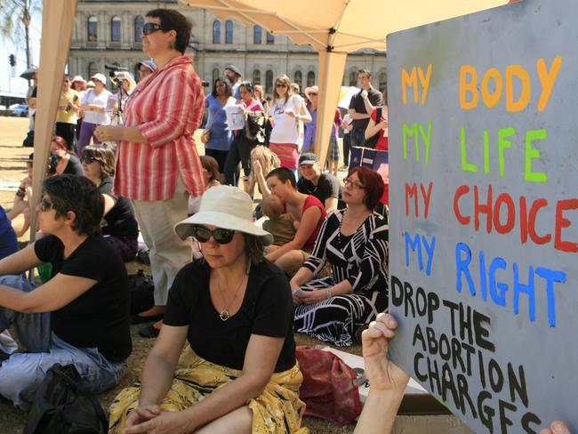 A Pro-Choice rally in Brisbane.