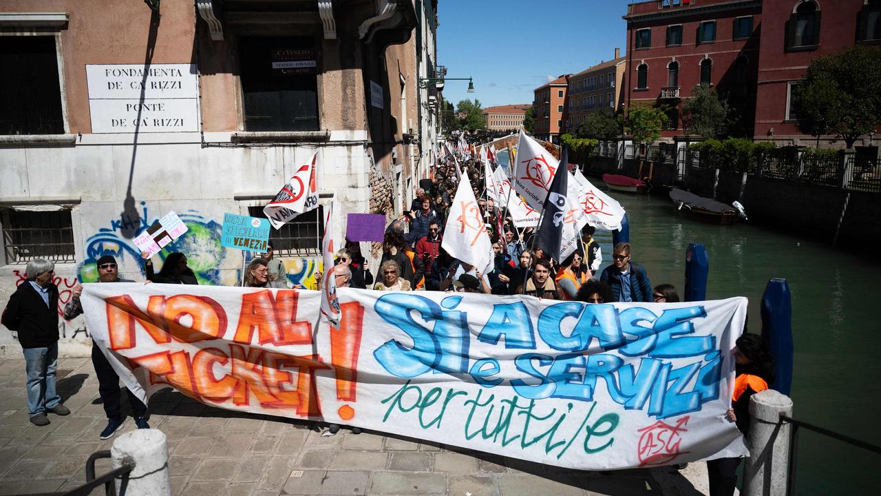 The move has sparked outrage among locals who protested against the scheme on Thursday morning. Picture: Marco Bertorello / AFP