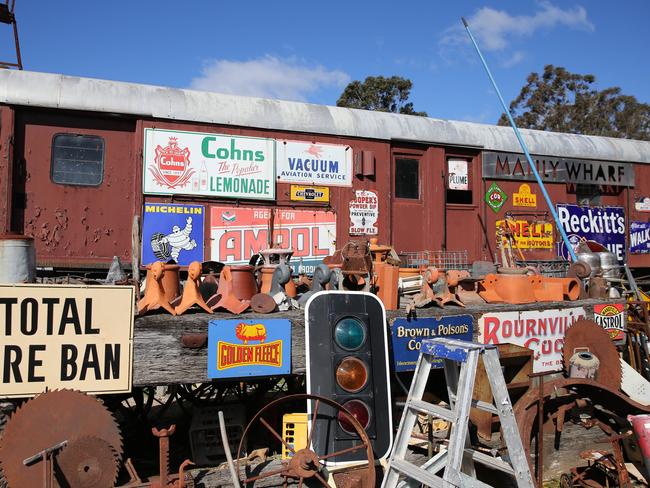 A train carriage and the Manly Wharf name plaque are just a couple of the prized possessions at a Londonberry junkyard.