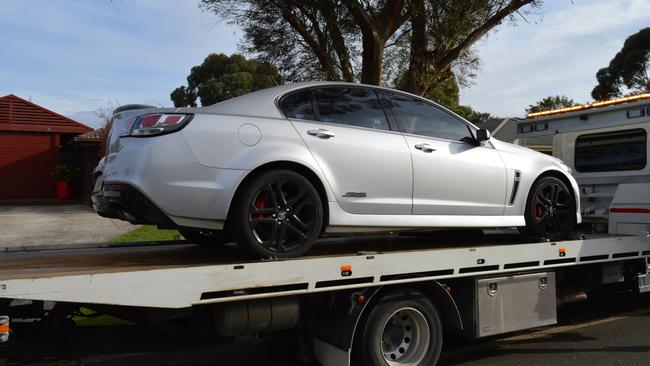 Charge sheets revealed five Holden Commodores were stolen in the alleged rebirthing. Picture: Supplied