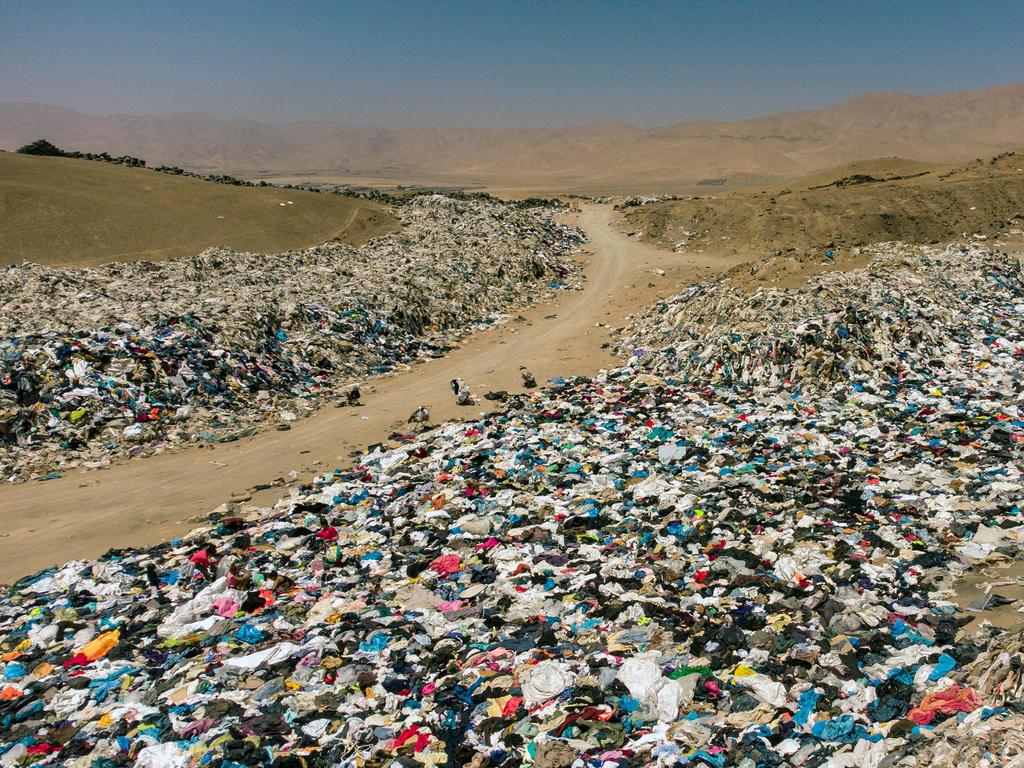 View of used clothes discarded in the Atacama desert. Picture: Martin Bernetti/AFP
