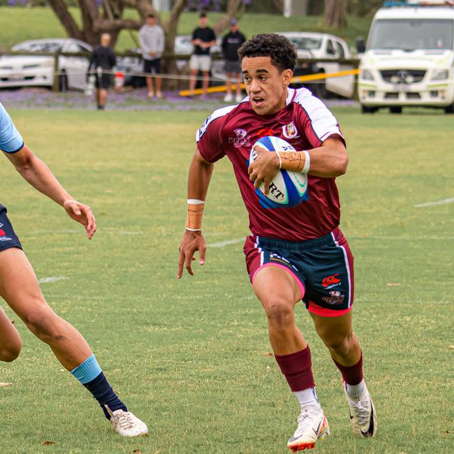 Hemi Rakuita. Super Rugby Under-16 action between the Queensland Reds and New South Wales Waratahs. Picture courtesy of James Auclair.