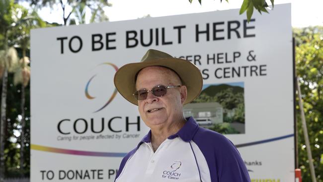 Charles Woodward, who died in 2017, at the site of the COUCH Wellness Centre in 2016 before construction started. PICTURE: ANNA ROGERS