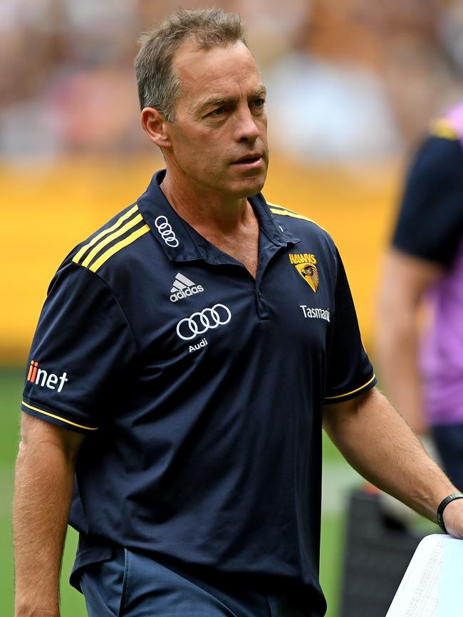 Hawthorn coach Alastair Clarkson: “It’s not a fight.” Pic: AAP