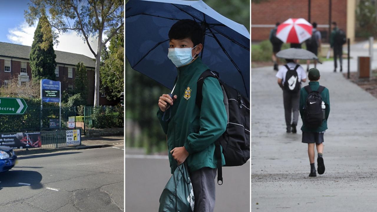 Some students could be seen wearing masks. Picture Rohan Kelly