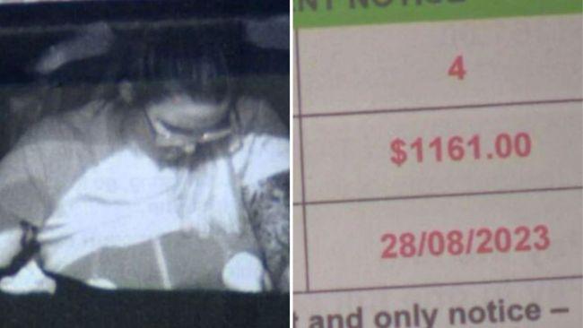 Mum Meagan was left shocked when she was fined $1161 for shifting her seatbelt to express milk. Pictures: ACA