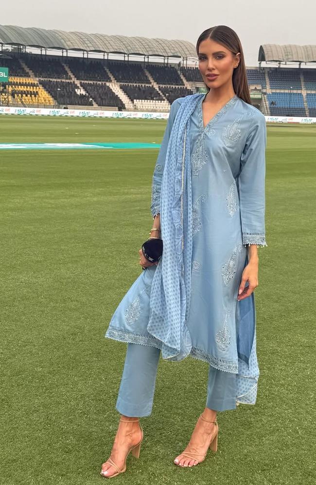 Erin Holland in Pakistan for the IPL. Picture: Instagram