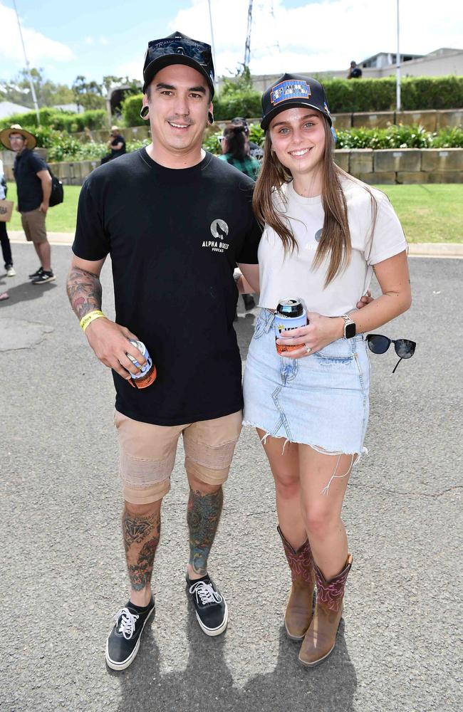 Jarrod and Lauren Nissan at Meatstock, Toowoomba Showgrounds. Picture: Patrick Woods.