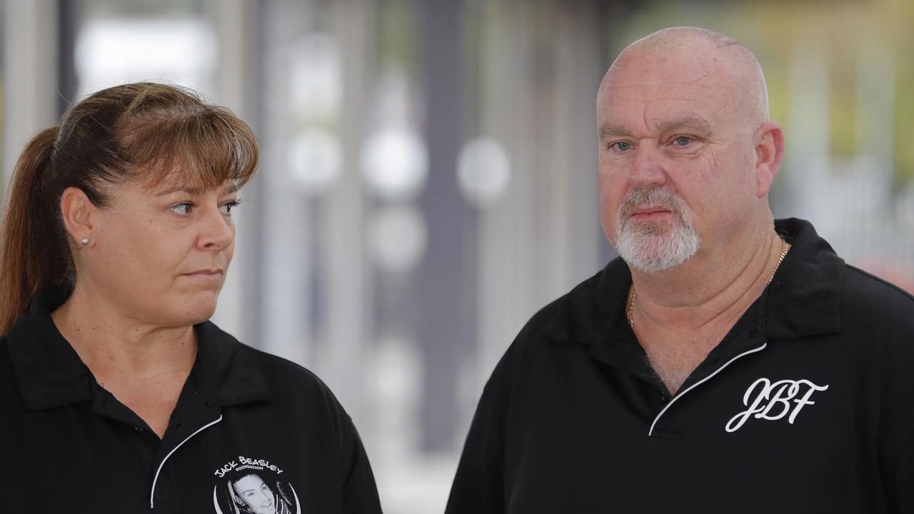 Jack Beasley’s parents Brett and Belinda. Picture: Regi Varghese