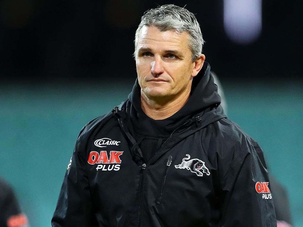 ‘Dad was struggling so much’ ... Ivan Cleary leaves the field after the Panthers lose to the Roosters in August, 2019.