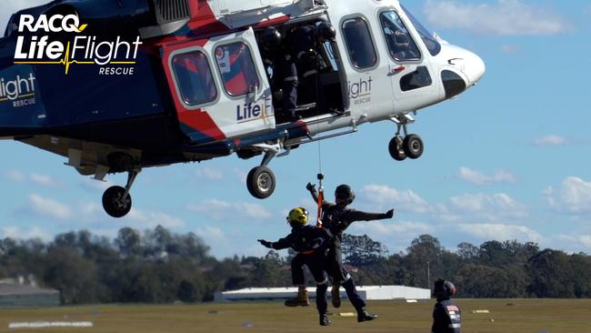 INTENSIVE TRAINING: Two new RACQ LifeFlight Rescue Critical Care Doctors are jumping on board Toowoomba's blue and yellow rescue choppers, ready to bring advanced medical care to sick or injured patients. Picture: RACQ LifeFlight