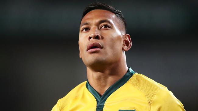 Wallabies star Israel Folau is expected to challenge the breach notice issued by Rugby Australia. Picture: Getty Images 