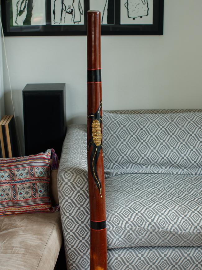 William plays the didgeridoo before going into an audition