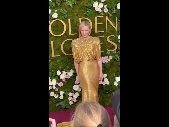 Cate Blanchett sparkles on Golden Globes red carpet