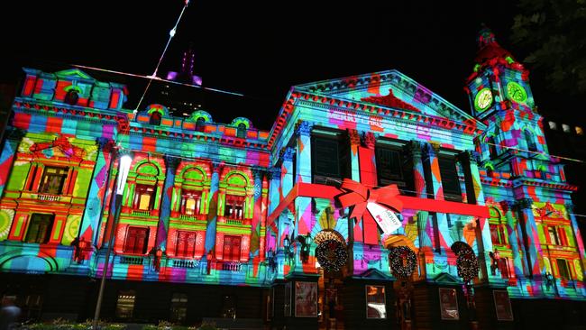 Melbourne Town Hall was lit up in past years as part of the city’s illuminations.