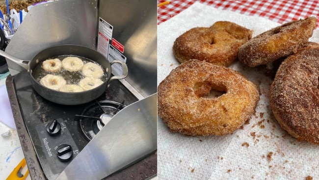 3/14Camping dessert? DIY donuts
Molly O: “Camping donuts!” Picture: Camping Recipes and Cookouts / Molly O