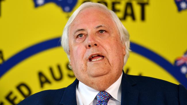 Clive Palmer did not appear at court, despite claims he was in Canberra Picture: Alix Sweeney