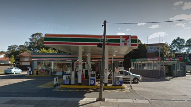 Police say the man was attacked at the rear of the 7 Eleven service station on Marion St, Georges Hall. Picture: Google Maps