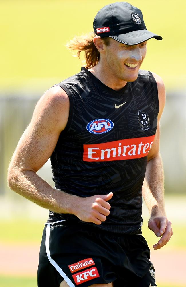 Nathan Murphy has returned to contact training at Collingwood. Picture: Josh Chadwick/Getty Images