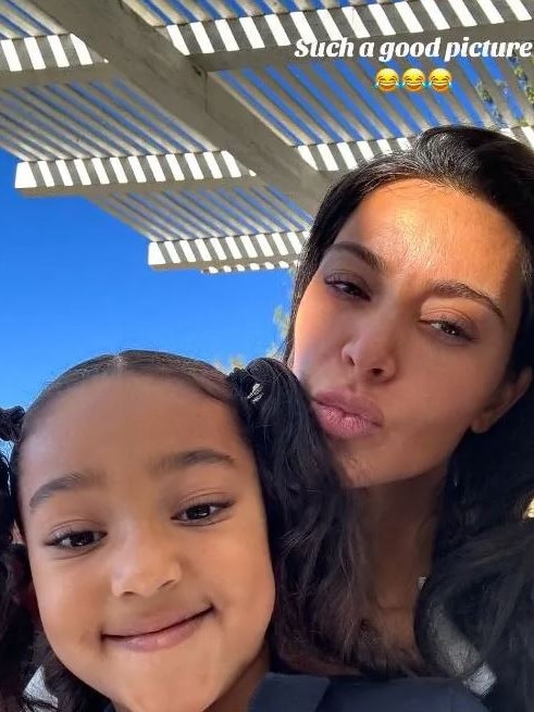 North West posted these unedited photos of her mum Kim Kardashian and sister Chicago.