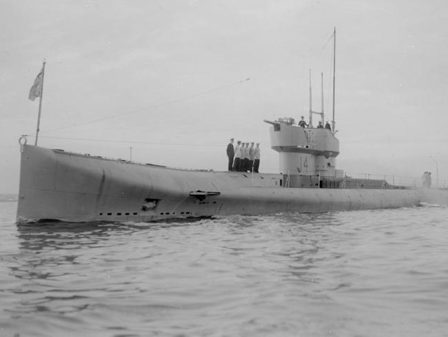 The J4 sub in action before it was decommissioned after only one exercise. Picture: Australian Navy.