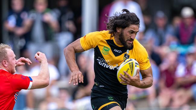 WA captain and fullback Kainoa Gudgeon in action for the WA state side. Picture: NRL WA