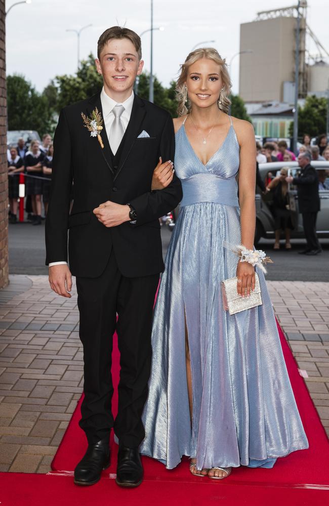 Owen Austin and Mikayla Clein at Toowoomba Grammar School formal at Rumours International, Wednesday, November 15, 2023. Picture: Kevin Farmer