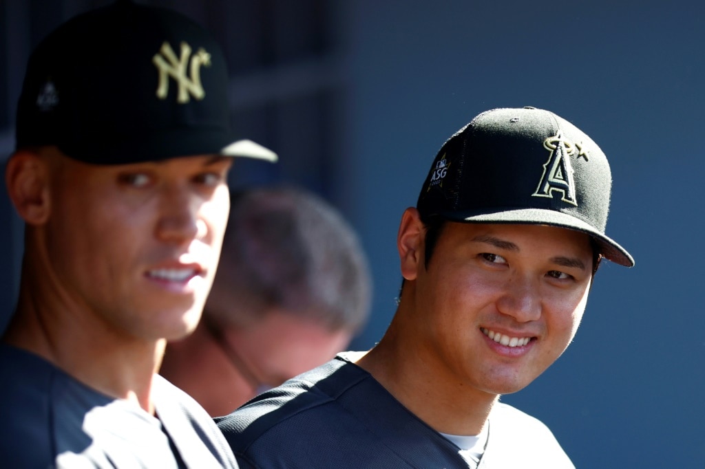 New York Yankees slugger Aaron Judge, left, and Los Angeles Dodgers star Shohei Ohtani, right, will lead their teams into the World Series