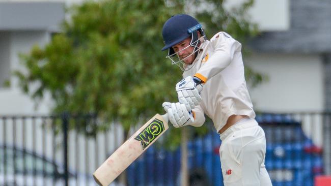 West Torrens batsman Daniel Drew scored a historic double century last weekend. Picture: Brenton Edwards