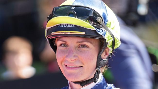 Jamie Kah after winning the Powerflo Solutions Handicap at Moonee Valley Racecourse on September 07, 2024 in Moonee Ponds, Australia. (Photo by Scott Barbour/Racing Photos via Getty Images)