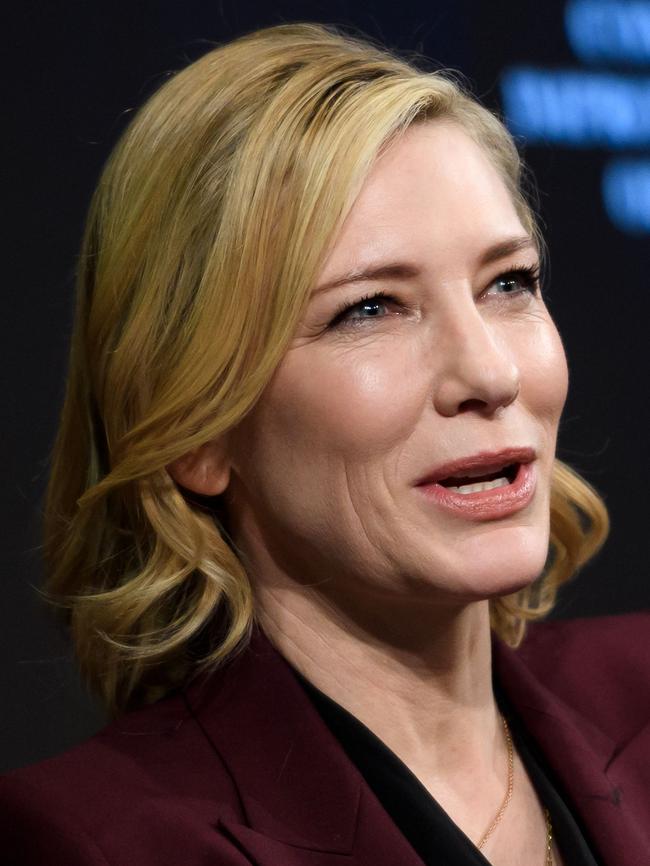 Cate Blanchett attends the annual World Economic Forum in 2018. Picture: AFP