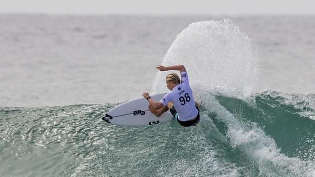 Ethan Ewing, AUS,    in action in round 1 of the Quiksliver Pro at Snapper.    Picture: Jerad Williams