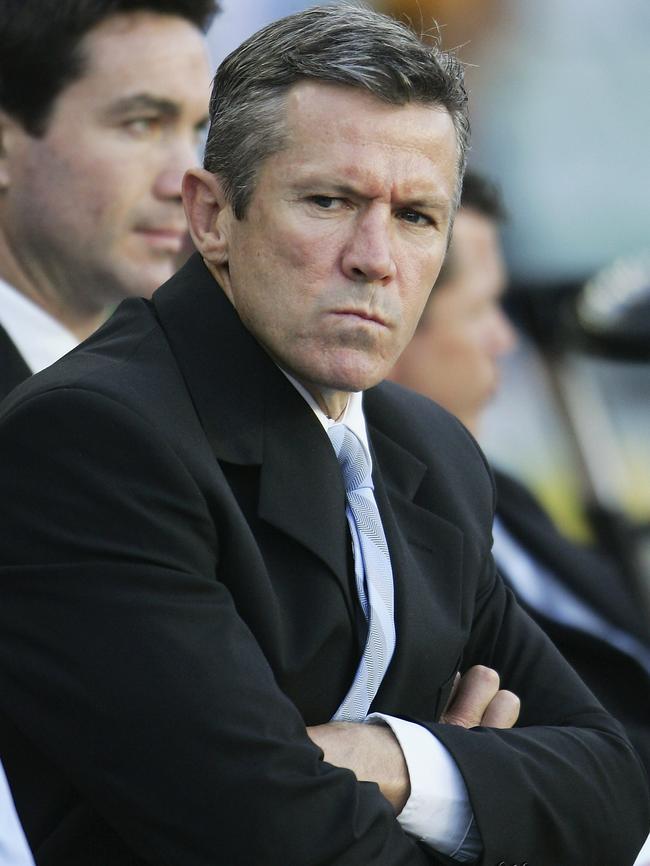 Folkes at a match between the Rabbitohs and Bulldogs in 2005.