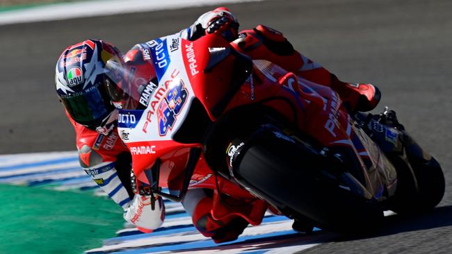 Jack Miller’s Pramac Ducati sports a new Aussie flag No. 43 at Jerez.