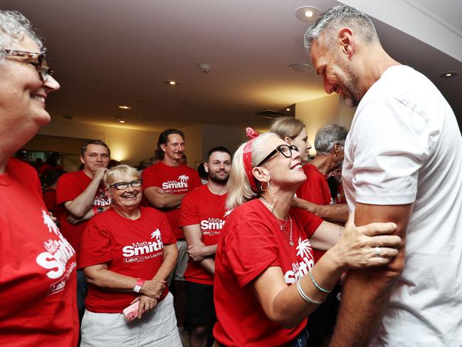 Cairns Chamber of Commerce CEO Patricia O’Neill said she will work with new Member for Leichhardt Matt Smith, pictured here at the ALP post election party, to advocate for policies and programs that support small business and address skills shortages. Picture: Brendan Radke