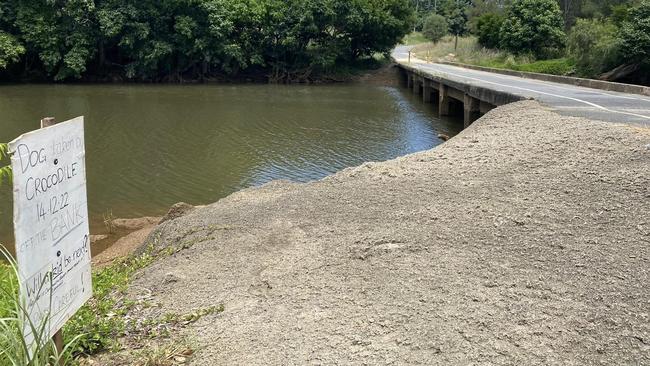 Indie, Alia and Mike Baxter's black labrador, was taken by a crocodile at the Lower Kamerunga Footbridge on Wednesday. Picture: Alia Baxter