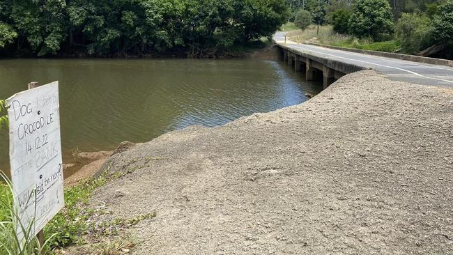 Indie, Alia and Mike Baxter's black labrador, was taken by a crocodile at the Lower Kamerunga Footbridge on Wednesday. Picture: Alia Baxter