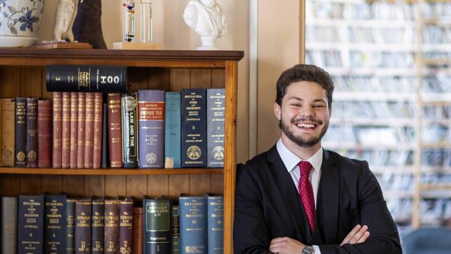 Reuben Visser earned himself a clerkship at Wadlow Solicitors after his debating performances last year. Picture: Kelly Barnes