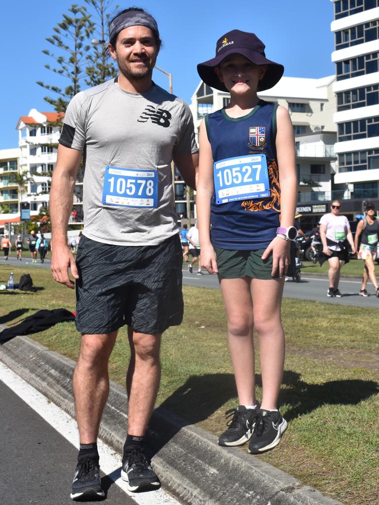 Michael and Sofia Cardillo at the 2022 Sunshine Coast Marathon. Picture: Eddie Franklin