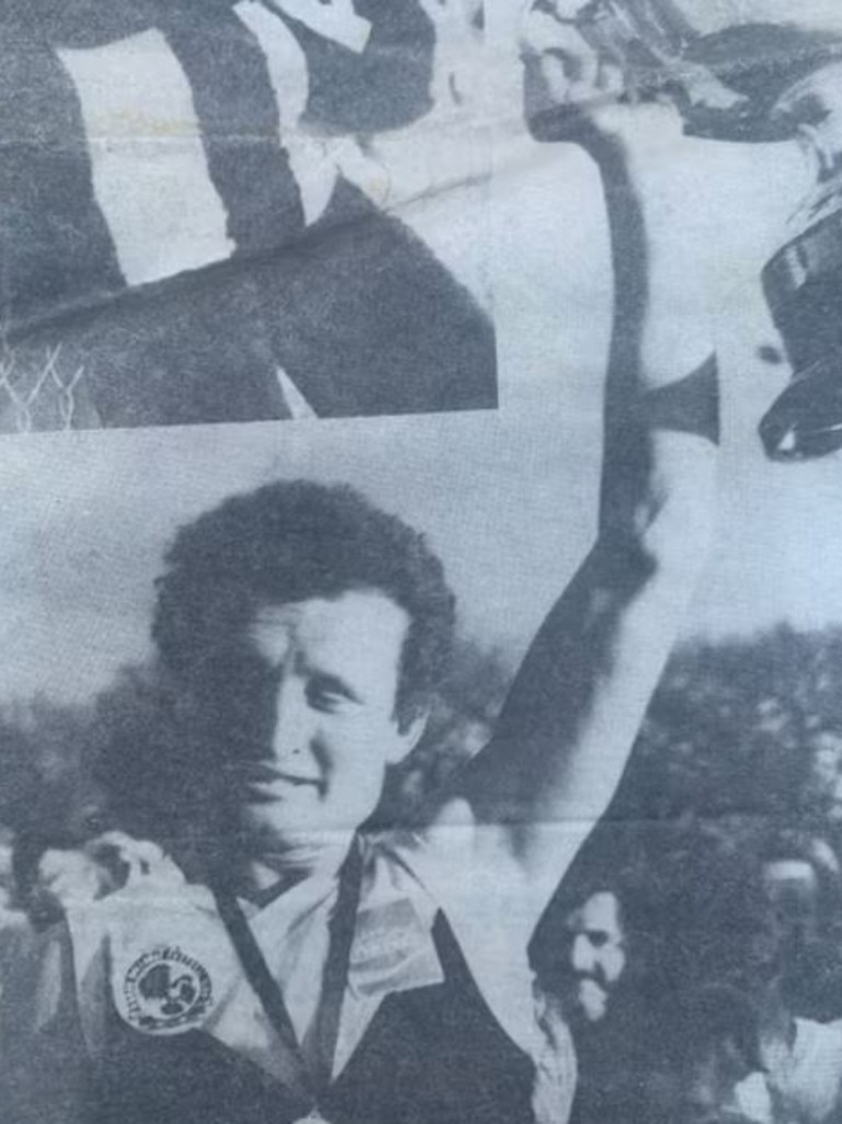 Alan ‘Dizzy’ Lynch, after a North Ballarat premiership.